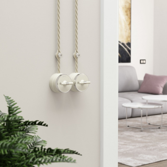 Переключатель/выключатель одноклавишный Vintage (слоновая кость матовый/хром) W5812055