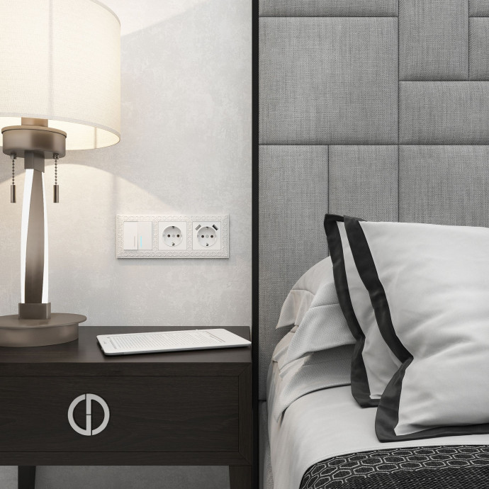 Рамка на 3 поста (жемчужный) WL07-Frame-03