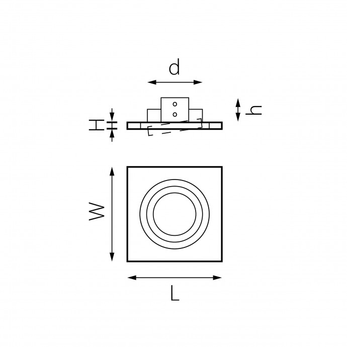 Комплект из светильника и рамки Intero 16 Intero 16 Lightstar i51907