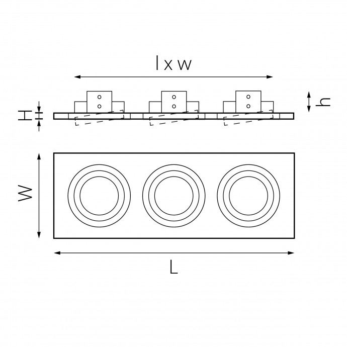 Комплект из светильника и рамки Intero 16 Intero 16 Lightstar i539060606