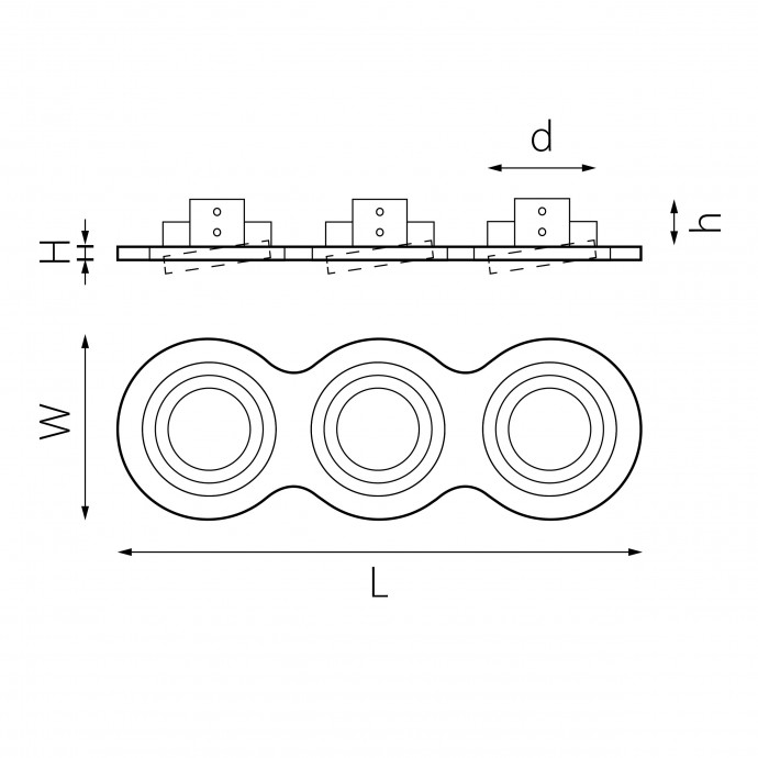 Комплект из светильника и рамки Intero 16 Intero 16 Lightstar i637070707