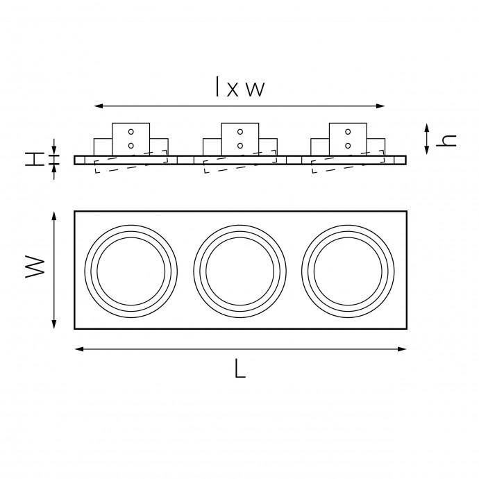 Комплект из светильника и рамки Intero 111 Intero 111 Lightstar i836070607