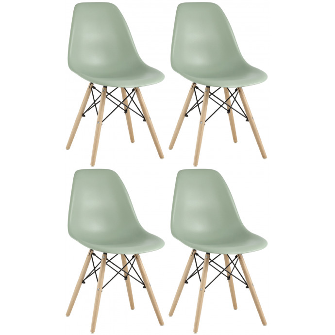 Стул Eames DSW серо-зеленый x4