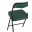 Складной стул Джонни экокожа зелёный каркас черный матовый