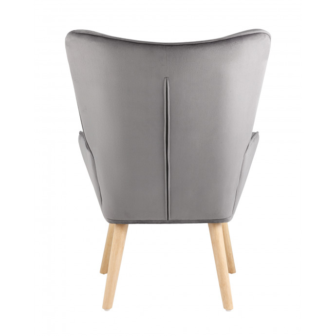 Кресло Хью велюр серый